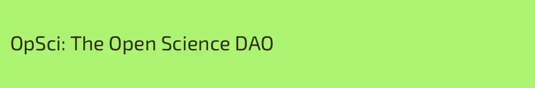 OpSci: The Open Science DAO